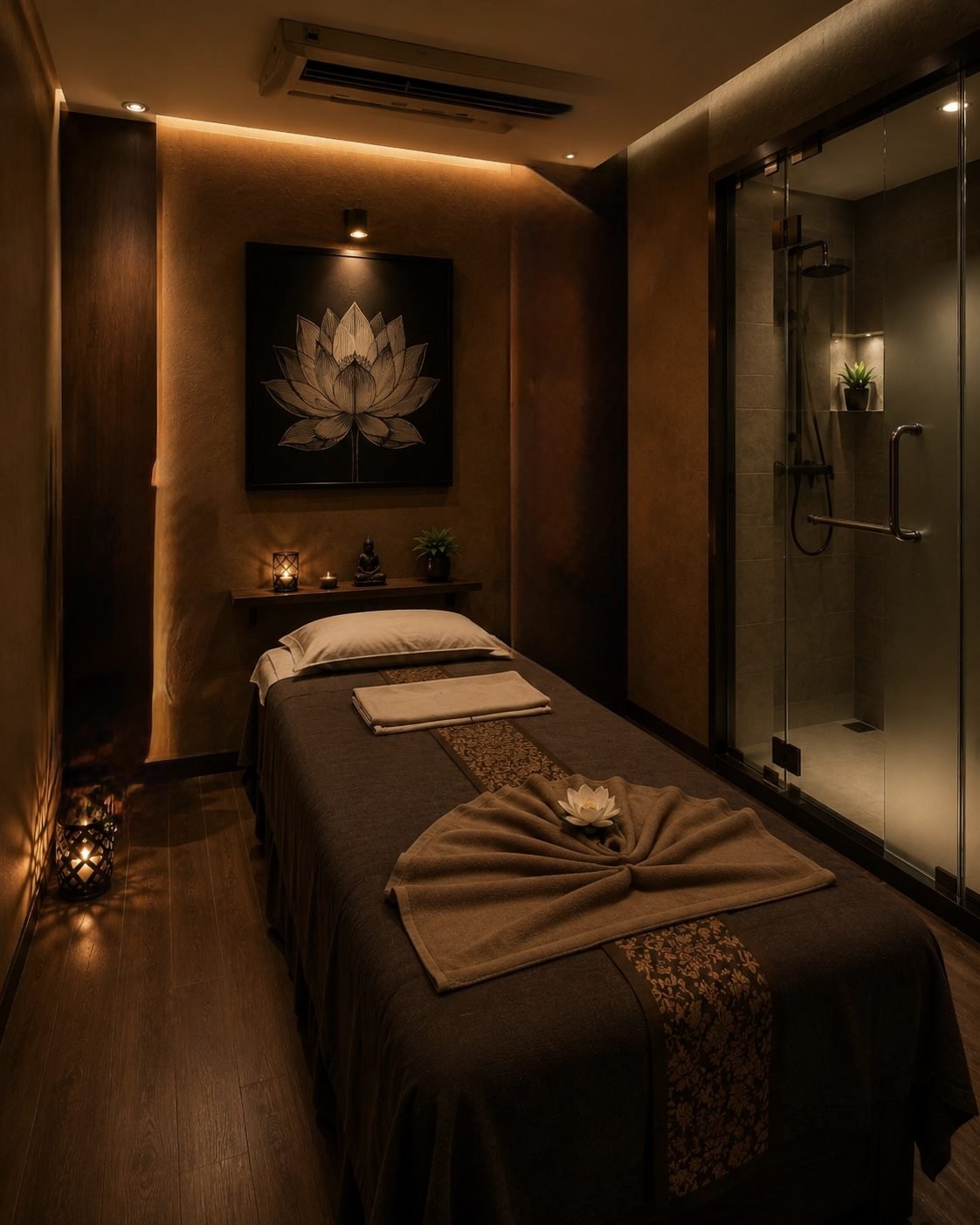 Private treatment room at Feel Rich Spa